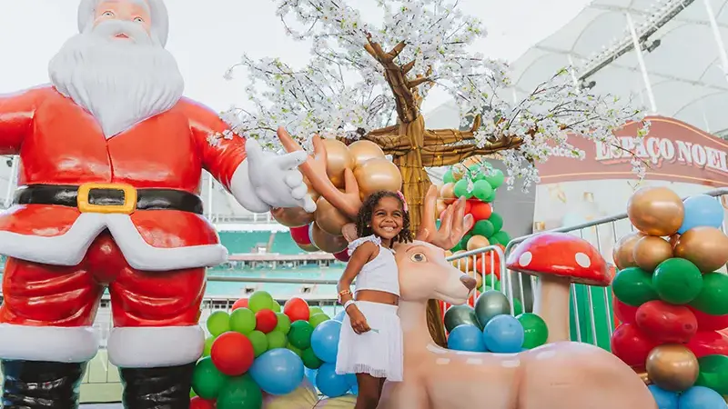 Criança com o Papai Noel