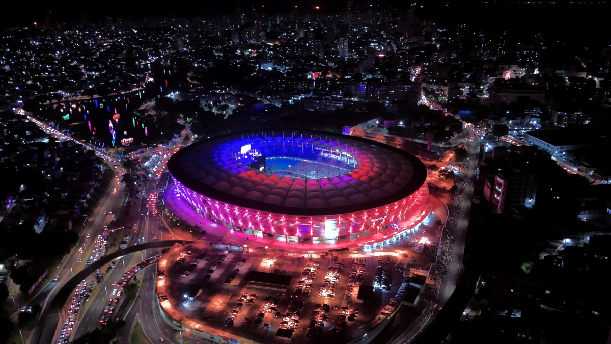 Arena Fonte Nova apresenta nova iluminação cênica